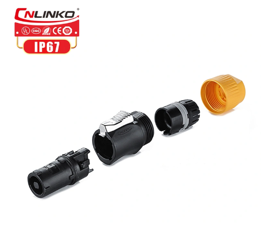 Conector Serie YF-24 Macho 3 Pines Plug con tornillos CNLINKO