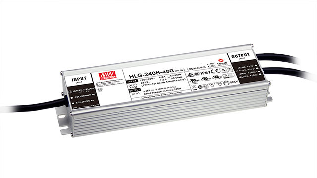 Driver LED Mean Well HLG-240H-48B 48VDC 240W 5A Dimmer 3 en 1