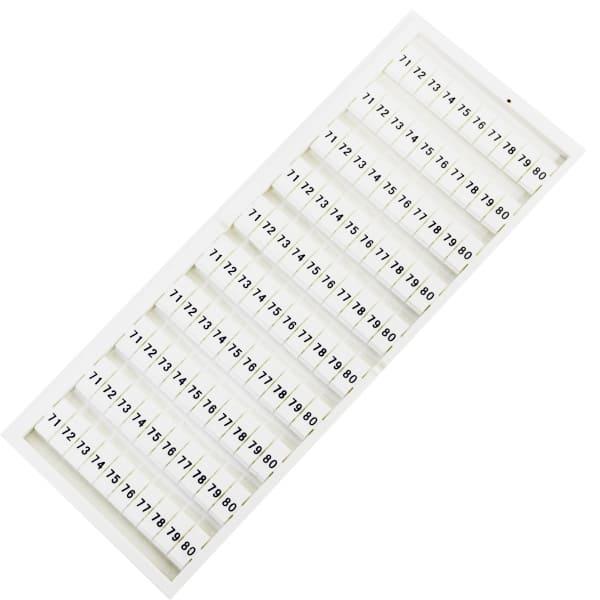 Identificador Bornera BM 71-80 X10