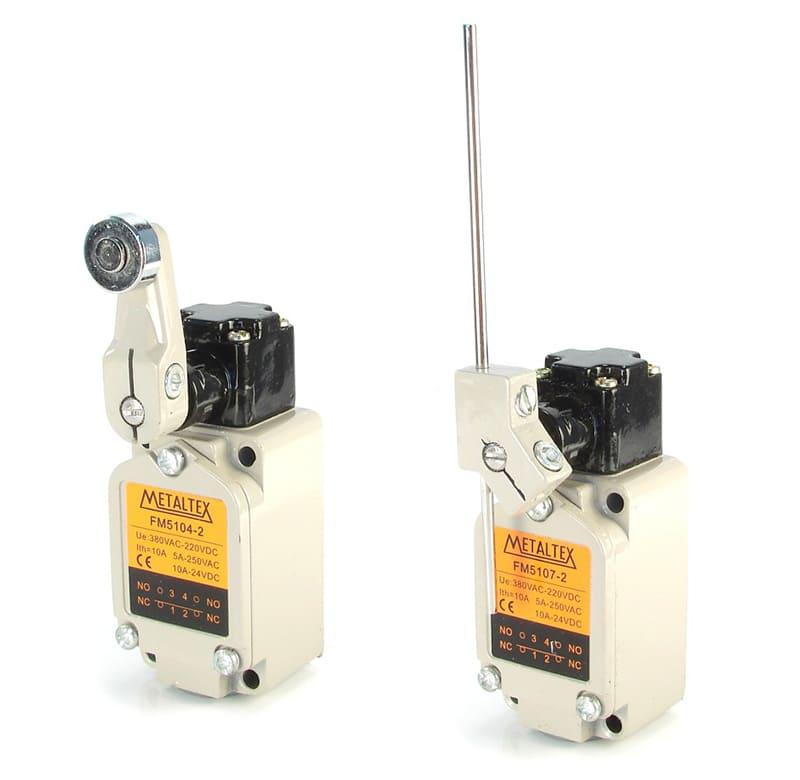 Fin de carrera metálica actuador palanca con rolete