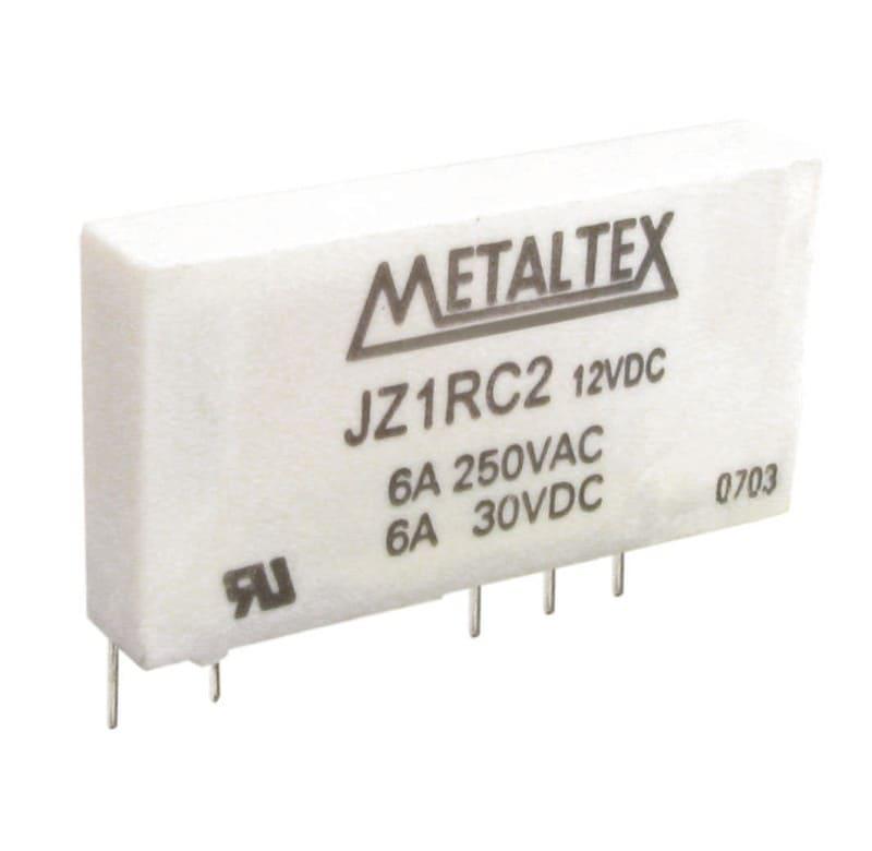 Relé compacto, 1 contacto reversible, contactos AgSnO2, bobina 60VCC, 6A, Terminales CI, Ancho 5mm