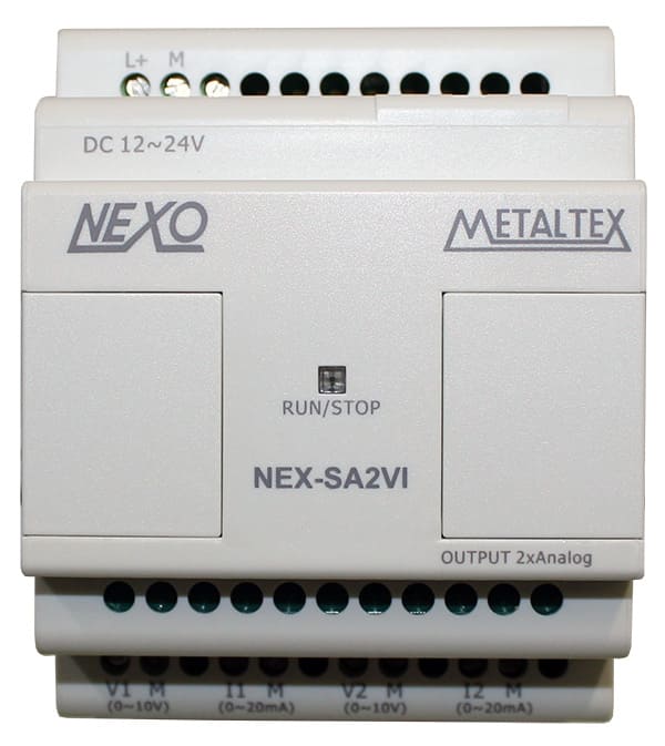 Expansión PLC Nexo 2 Salidas Analógicas 0-10V ó 0-20MA