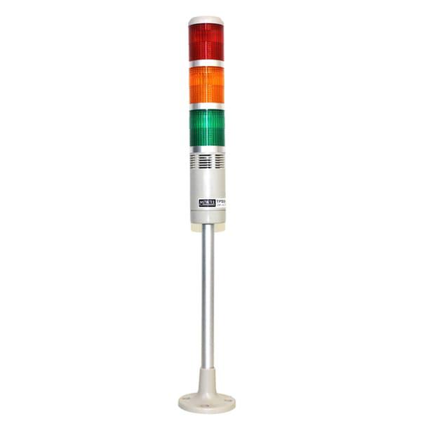 Señalero Torre 60mm Luz continua y parpadeante, Sirena, 24V rojo/naranja/verde
