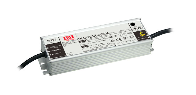 Driver LED Mean Well HLG-120H-C700B 107-215VDC 150.5W 700mA Dimmer 3 en 1