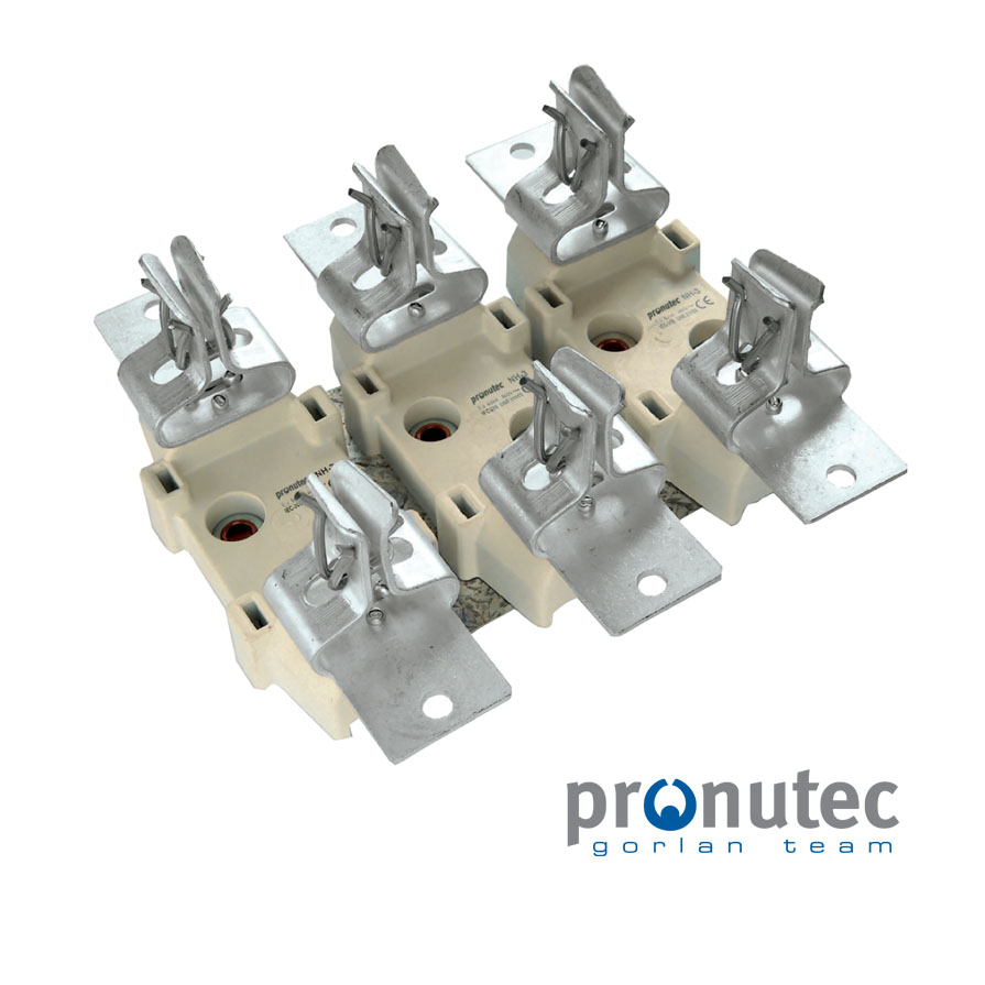 BASE PORTAFUSIBLE NH3 ;3 Polos ; 690V max. marca Pronutec (España)