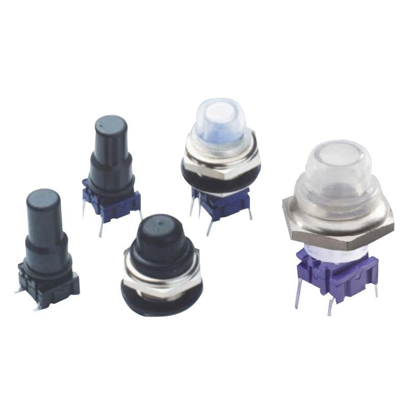 Botón AQUAMEC negro, altura total 25,2mm