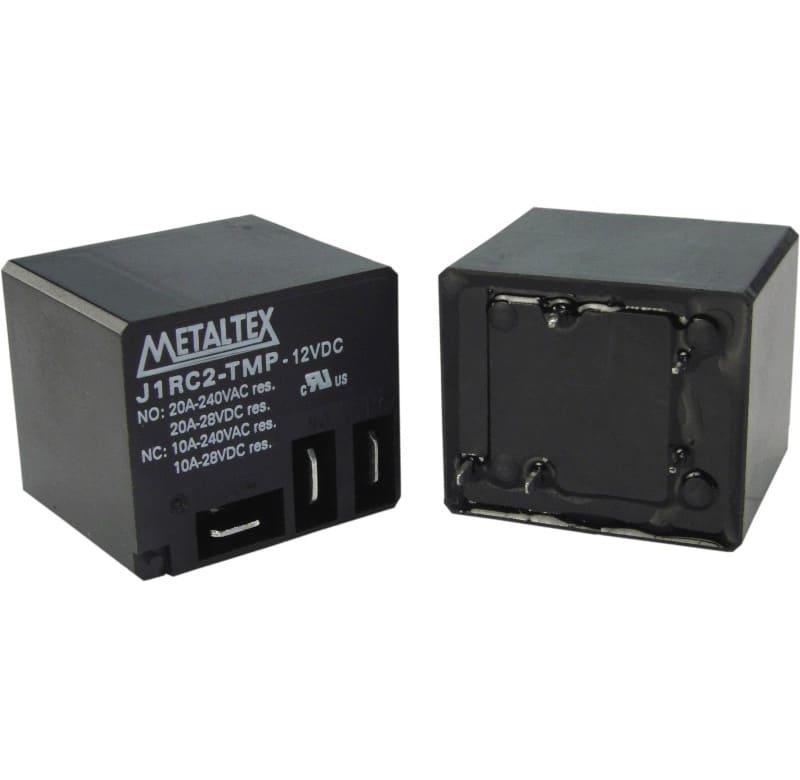 Relé miniatura de potencia, 1 contacto reversible, bobina 24VCC, 