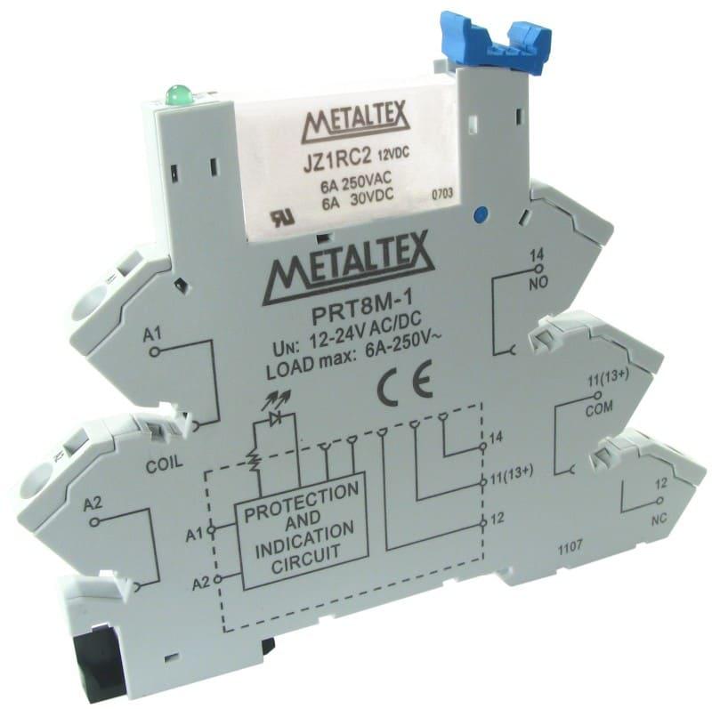 Interfaz Relé SPDT 6A bobina 110VCC/VCA libre mantenimiento