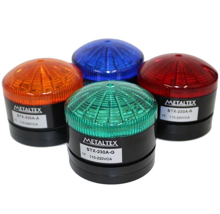 Indicador pulsante-luz xenon-diámetro 76mm-alimentación 12-24VCA/CC-IP65 verde