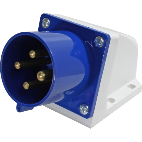 Enchufe Industrial Sobrepuesto Negativo Macho 32A 3P+T 9H Azul