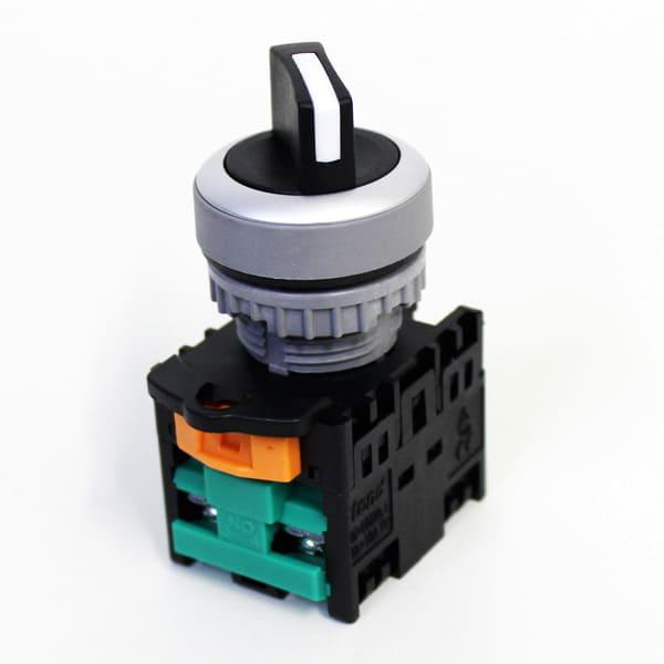 Llave selector plástica Knob corto-3 posiciones fijo 45G-2NA