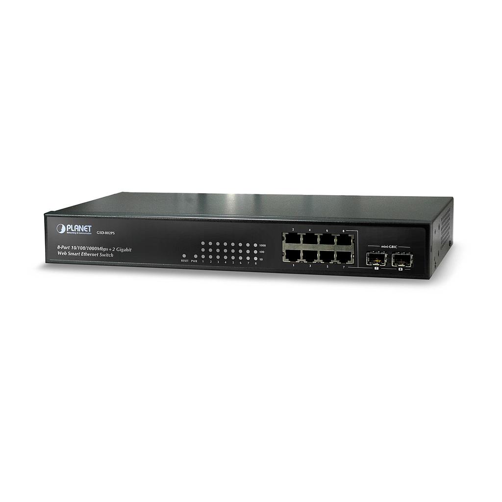 Switch 8-Port 10/100/1000Mbps Web Smart PoE Switch