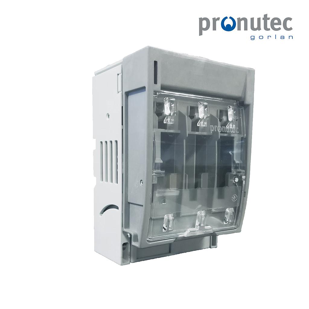 Base portafusible desconectable en carga, 3 polos, para fusibles NH000 125A