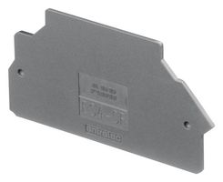 Tapa final para Borne porta fusible ZS4-SF1, color gris