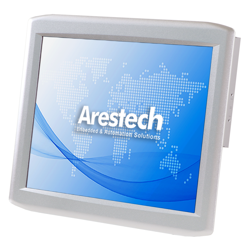 19" 4:3 (1280 x 1024), 350nits, Aluminum IP66 front panel, Fanless Panel PC with Intel Core i3-7100U, 5-wire Resistive Touch, 4 USB 3.0, 3 RS-232, 1 RS-232/422/485, 8-bit DIO, Line Out, Mic In, 2 GbE, 1 HDMI, 1 DP, RAID 0/1, DC 9~36V, Phoenix Connector