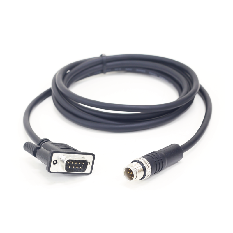 M12 Connector to DB9 Cable, 2m
