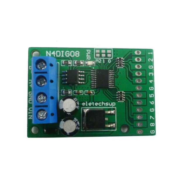 Módulo de entrada y salida RS485 TTL de 8 canales CC