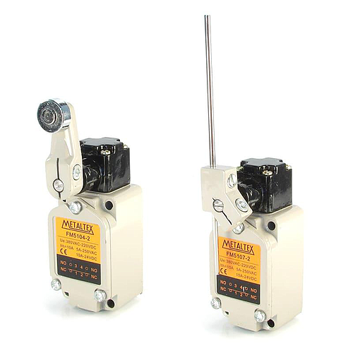 Fin de carrera metálica actuador palanca con rolete