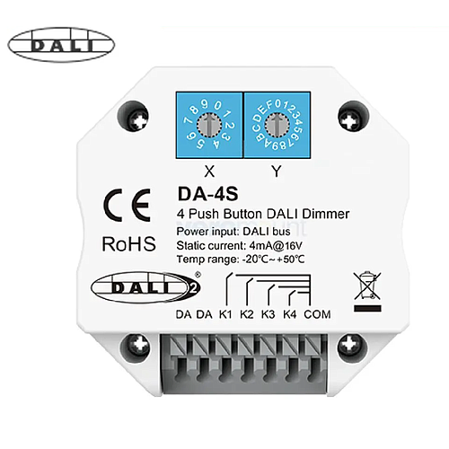 Módulo Interruptor DALI 4 Canales Atenuador